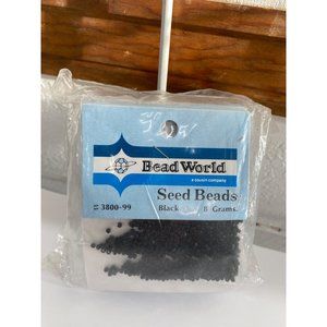 NEW 12 packages black seed beads 8 grams